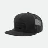 Brixton Palmer Proper Mp Trucker-Mutze Schwarz Schwarz Snapbacks