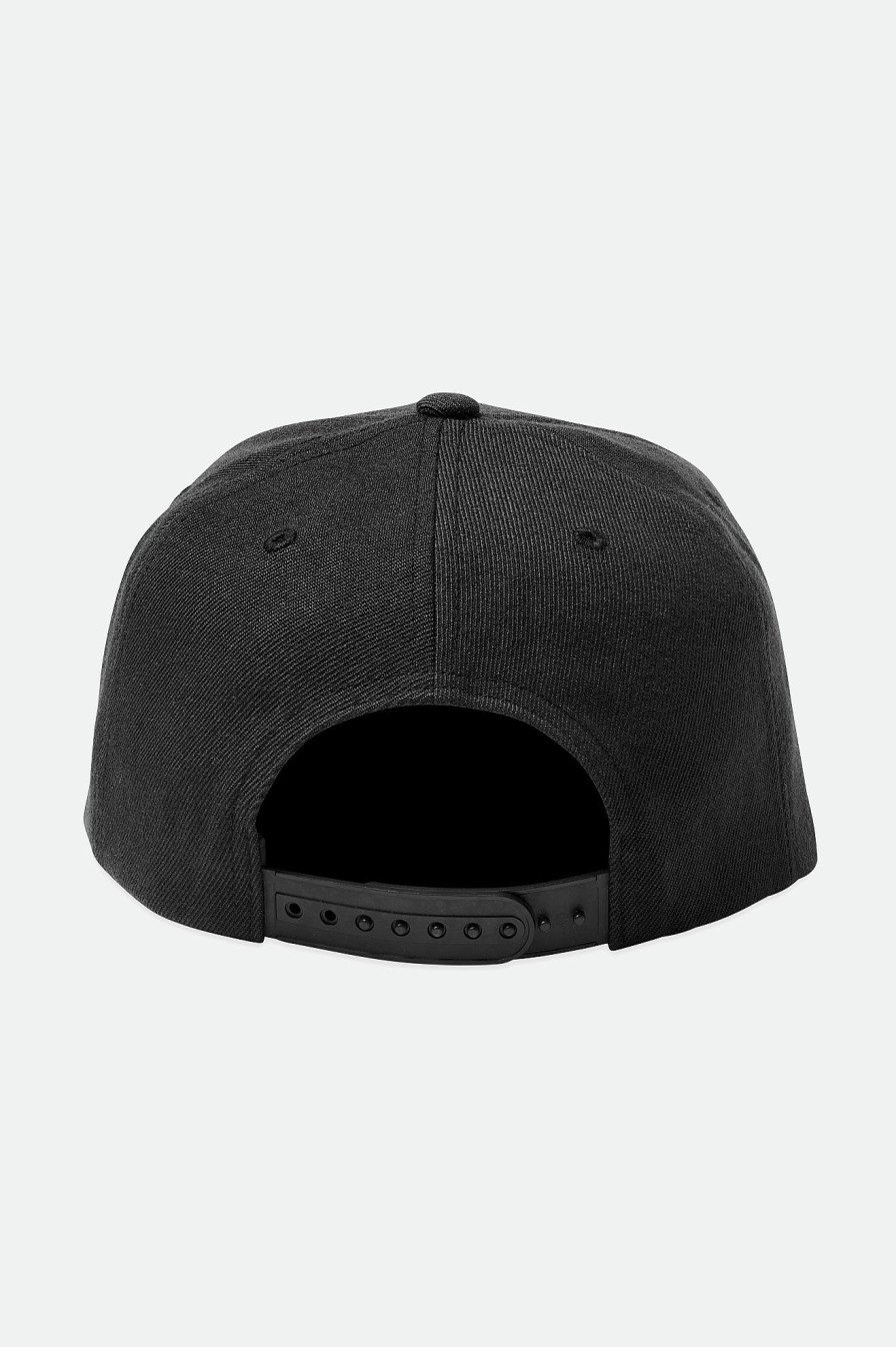 Brixton Alpha Square Netlpus Mp Snapback Schwarz Schwarz Snapbacks