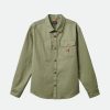 Brixton Builders Stretch-Overshirt Olivenuberschuss Button-Ups