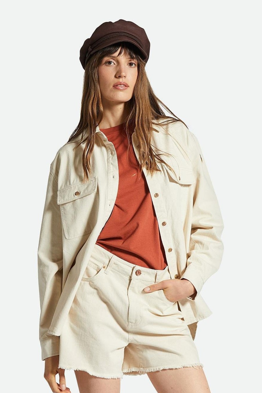 Brixton Bowery Boyfriend-Overshirt Naturlich Oberteile