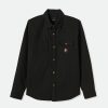 Brixton Builders Stretch L/S-Overshirt Schwarz Gewaschen Button-Ups