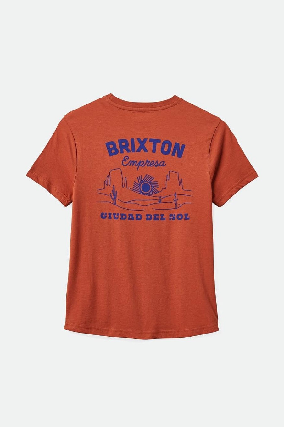 Brixton Empresa Tailliertes Crew-T-Shirt Terrakotta Oberteile