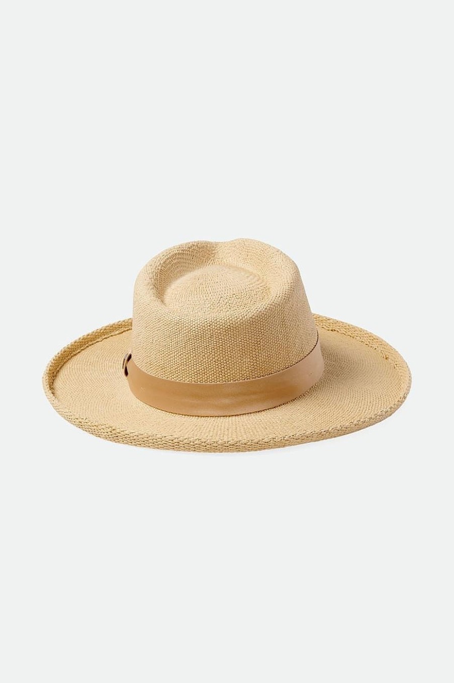 Brixton Victoria Stroh-Fedora Natur-/Hafermilch Strohhute