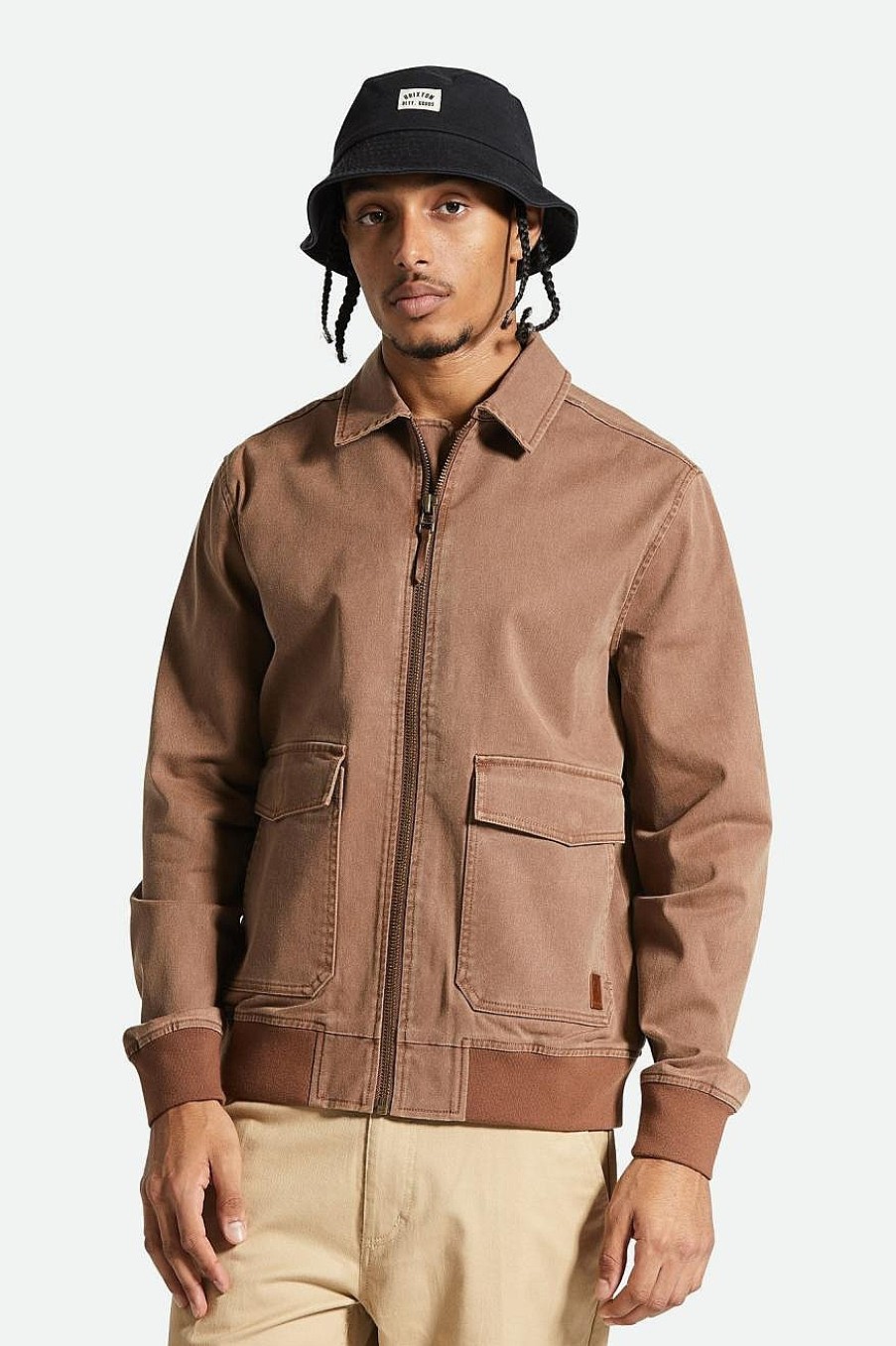 Brixton Dillinger Stationsjacke Sepia Sol Wash Jacken