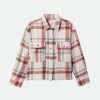 Brixton Bowery Damen-Flanell Weiser Rauch/Terrakotta Waschlappen