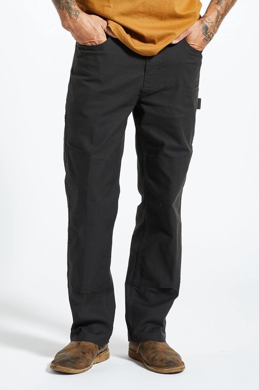 Brixton Builders Carpenter Stretch-Hose Schwarz Gewaschen Hosen Und Chinos