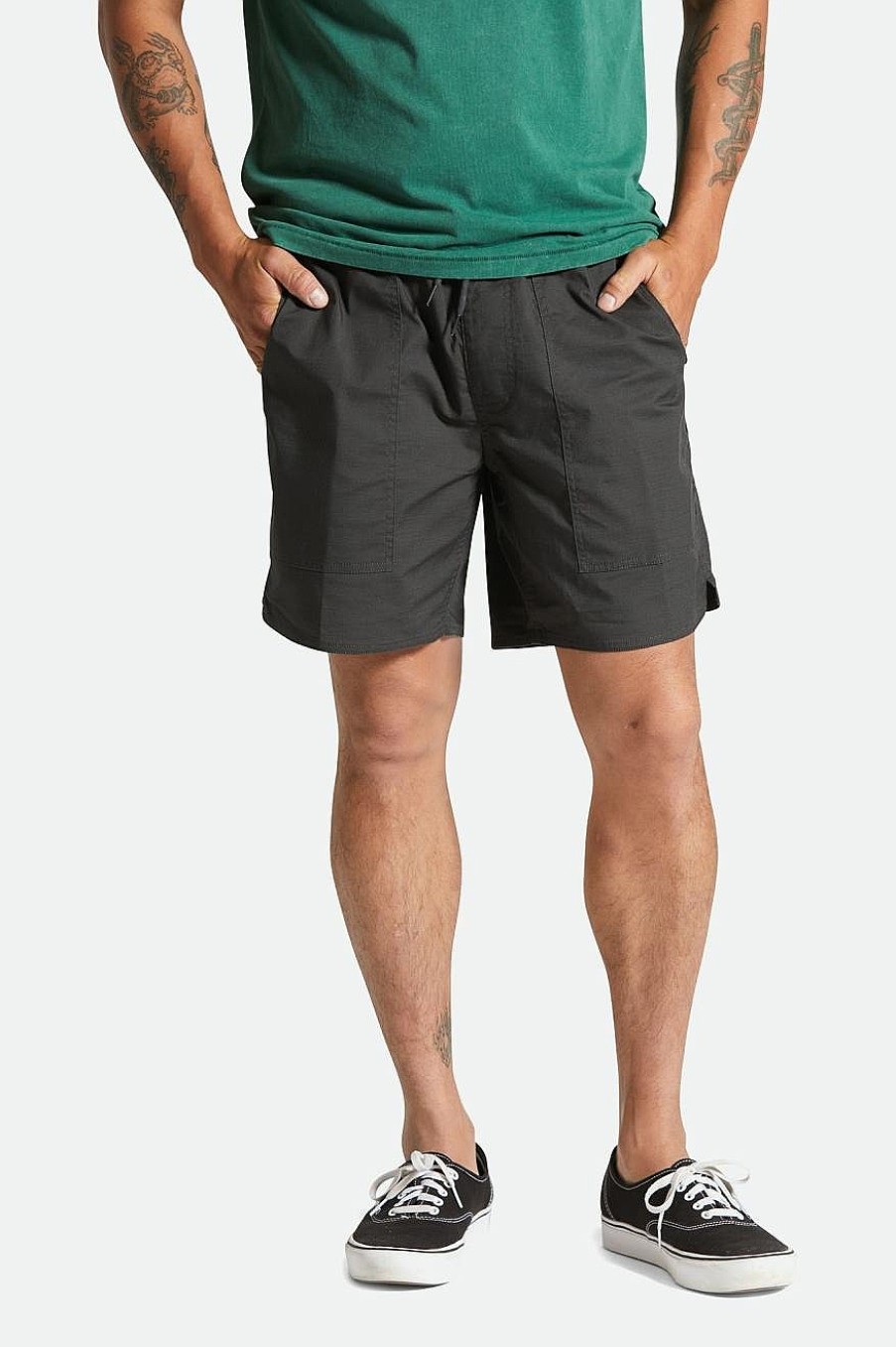 Brixton Alltags-Coolmax-Shorts Schwarz Gewaschen Shorts Und Badehosen