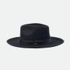 Brixton Reno Fedora Schwarz Schwarz Volle Krempe Und Fedoras