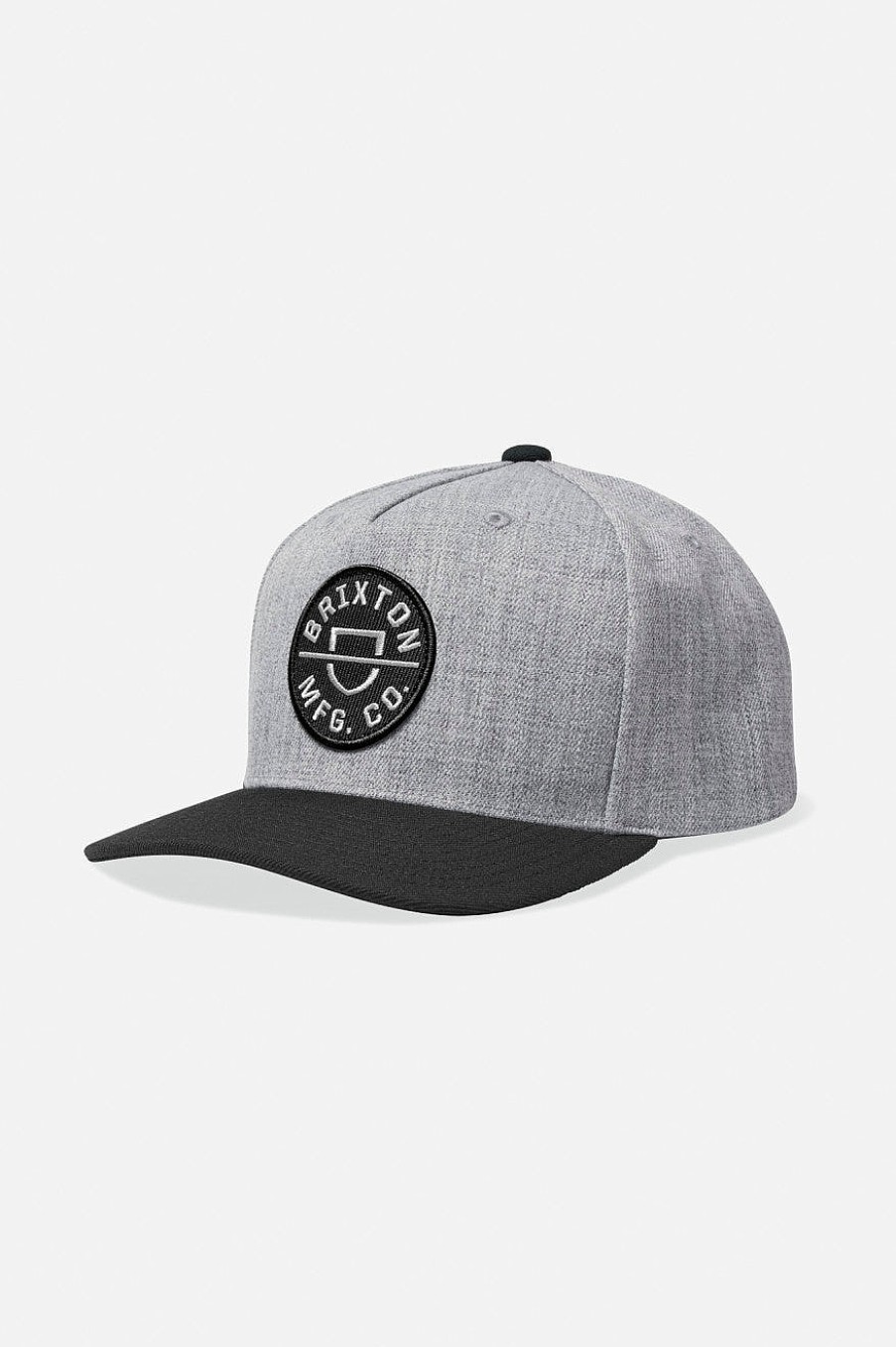 Brixton Crest Netplus Snapback Heidegrau/Schwarz Snapbacks