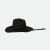 Brixton Austin Strohcowboy Schwarz Volle Krempe Und Fedoras