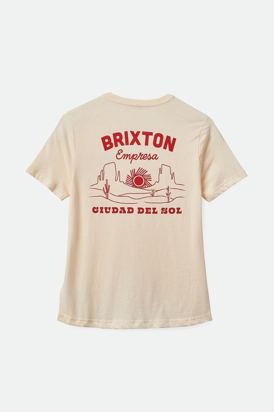 Brixton Empresa Tailliertes Crew-T-Shirt Weiser Rauch T-Shirts Und Tanktops