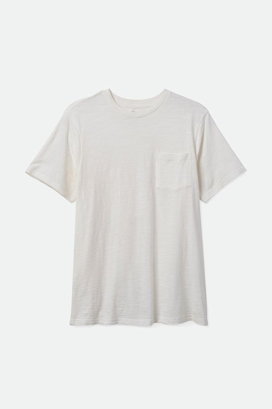 Brixton Basic Slub S/S Pocket Tee Cremefarben Strickwaren Und Hoodies