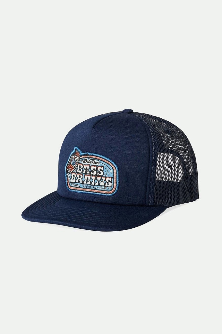 Brixton Bass Brains Boat Mp Trucker-Mutze Gewaschenes Marineblau Snapbacks