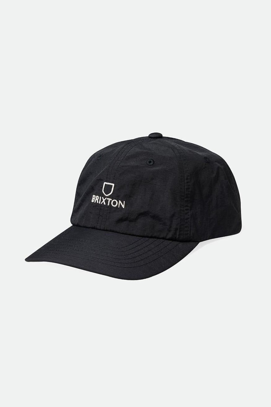 Brixton Verstellbare Alpha Lp-Mutze Schwarz/Weis Vintage-Waschung Snapbacks