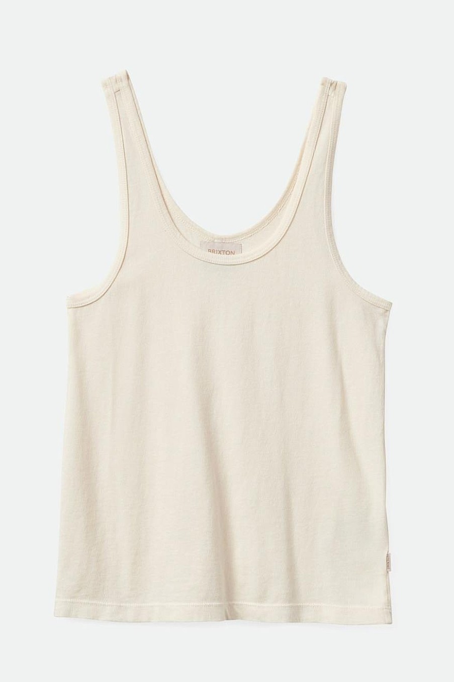 Brixton Sorgloses, Stuckgefarbtes Bio-Tanktop Mit U-Ausschnitt Weiser Rauch T-Shirts Und Tanktops