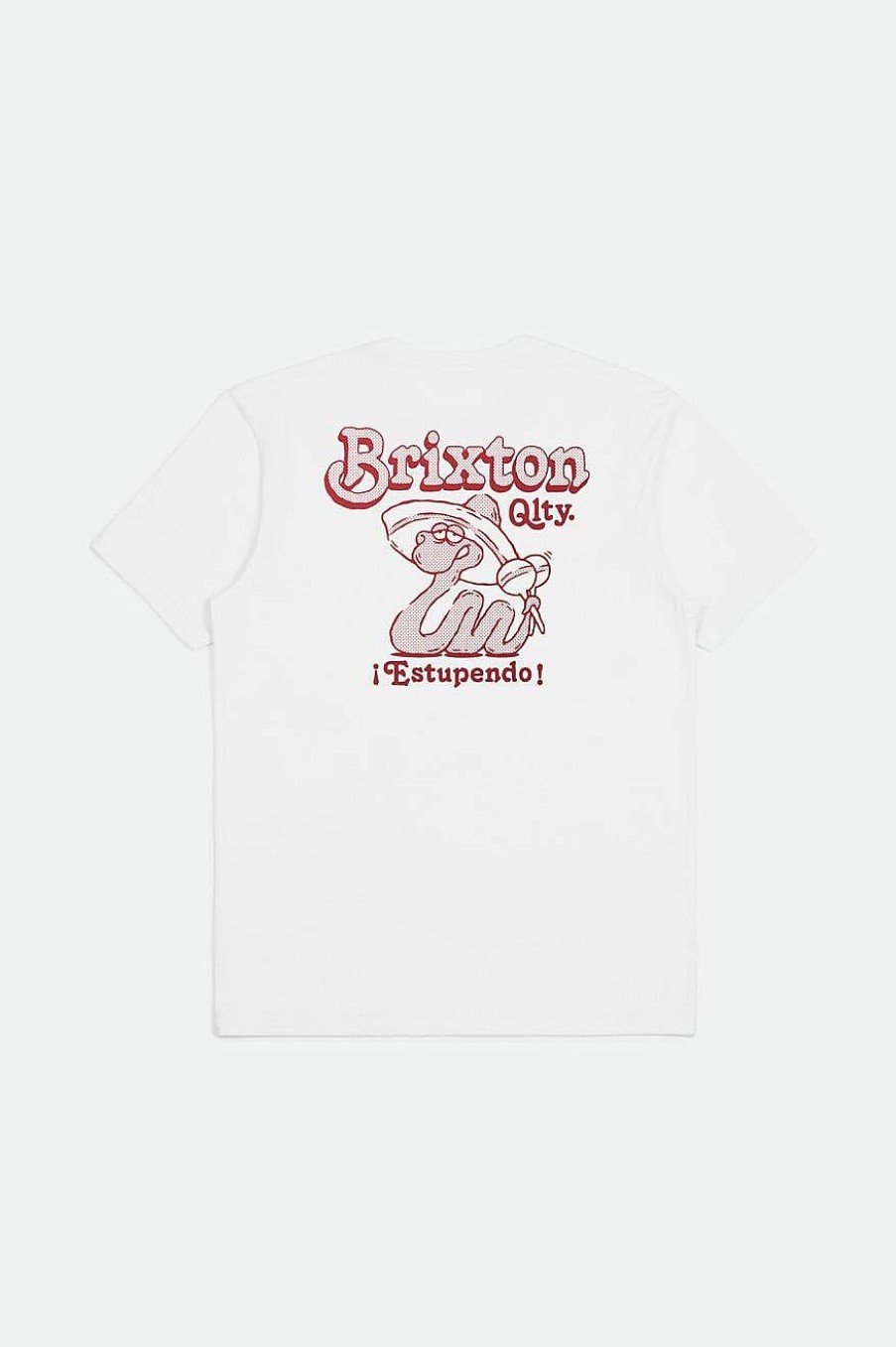 Brixton Estupendo S/S Masgeschneidertes T-Shirt Weis T-Shirts