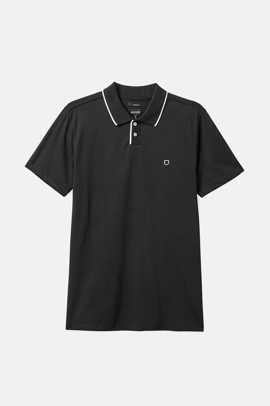 Brixton Mod Flex S/S Polo Schwarz Strickwaren Und Hoodies