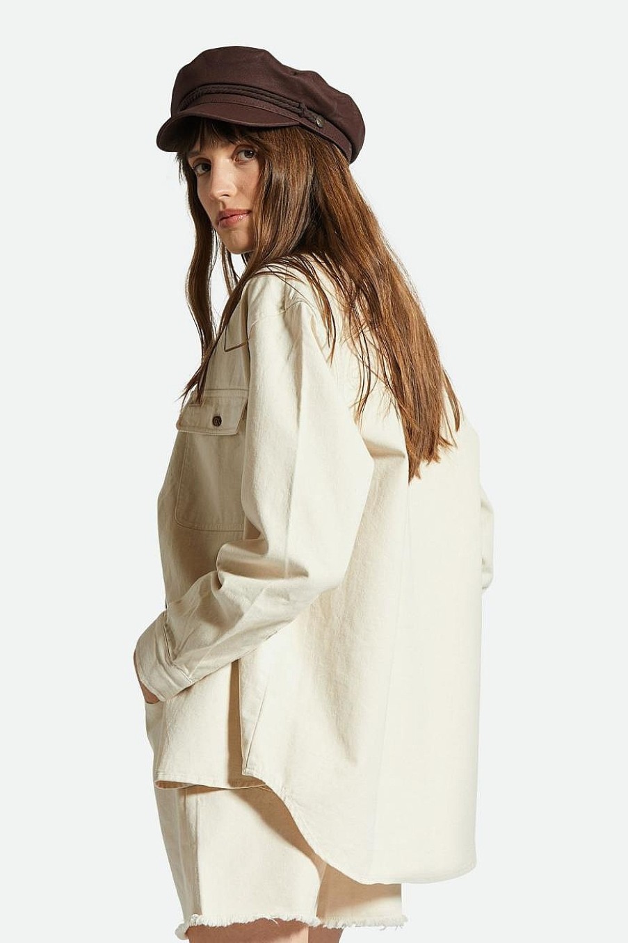 Brixton Bowery Boyfriend-Overshirt Naturlich Oberteile