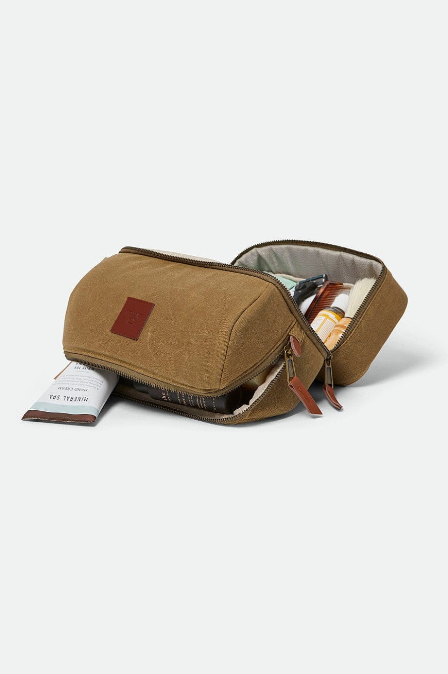 Brixton Traveler Dopp Kit Olivbraun Taschen