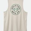 Brixton Wappen-Tanktop Beige/Trekkinggrun/Schwarz Strickwaren Und Hoodies