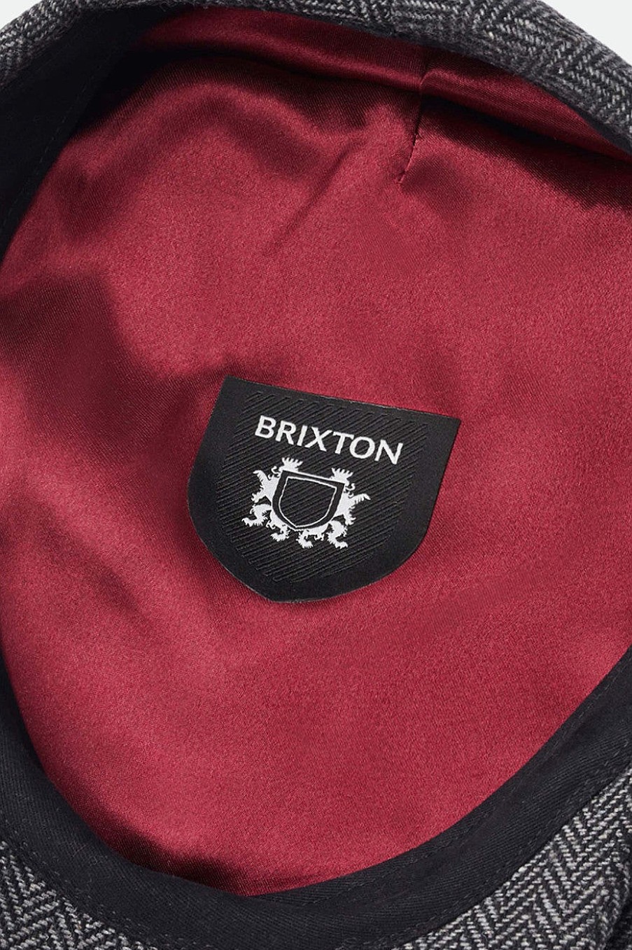 Brixton Hooligan Schiebermutze Grau Schwarz Kappen