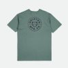 Brixton Crest Ii S/S Standard T-Shirt Chinoisgrun/Verwaschenes Marineblau/Sepia T-Shirts