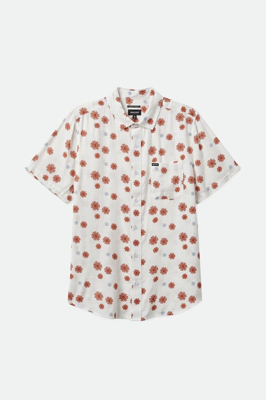 Brixton Charter Slub S/S Woven Shirt Off White Sol Button-Ups