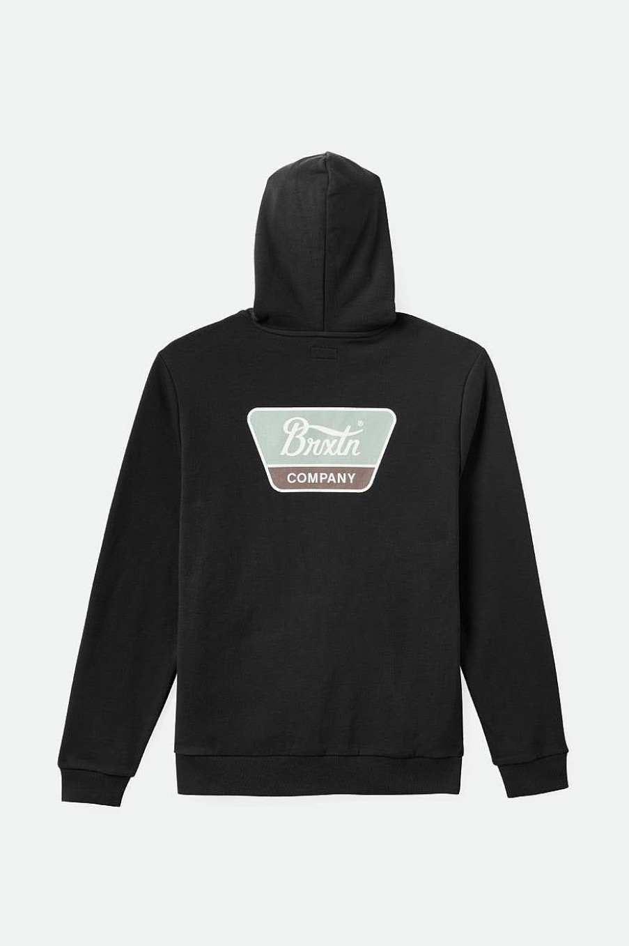 Brixton Linwood Hood Schwarz/Chinoisgrun/Sepia Strickwaren Und Hoodies