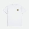 Brixton Alpha Square S/S Standard-T-Shirt Weis/Gewaschenes Marineblau/Sepia T-Shirts