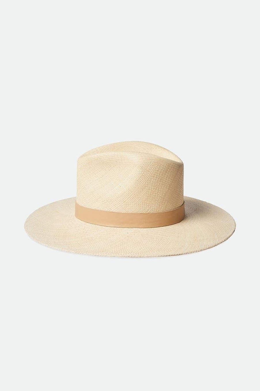 Brixton Harper Panama-Strohhut Catalina-Sand Volle Krempe Und Fedoras