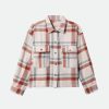 Brixton Bowery Damen-Flanell Weiser Rauch/Terrakotta Oberteile