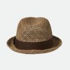 Brixton Castor-Fedora Hellbraunes/Braunes Seegras Strohhute