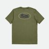 Brixton Parsons S/S Tailored T-Shirt Seetang/Sand/Gewaschenes Marineblau T-Shirts